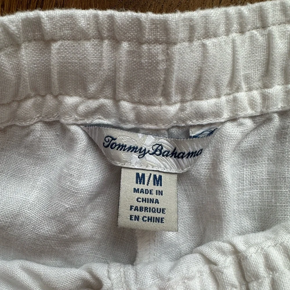 Tommy Bahama Draw String Linen Blend Pants, Ivory, Medium - Picture 4 of 6